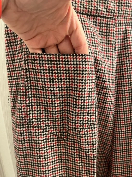 Vivien of Holloway Red and Black Checked Katherine Trousers - Picture 4 of 9